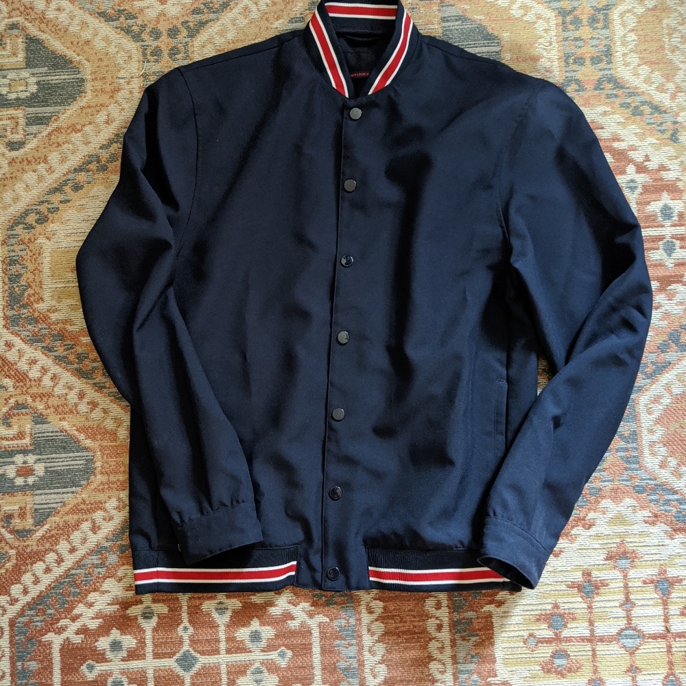 The Gigi navy with tipping coach jacket